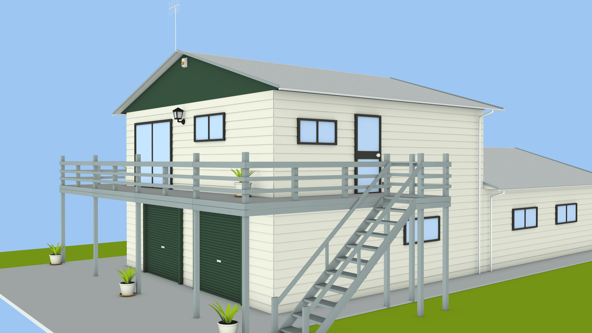 3D Rendering of a New Zealand house
