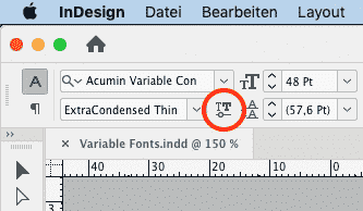 Icon für Variable Fonts im Steuerungsbedienfeld