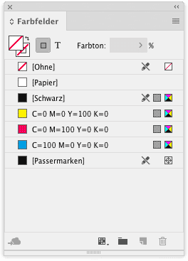 Farbfelder-Bedienfeld in InDesign