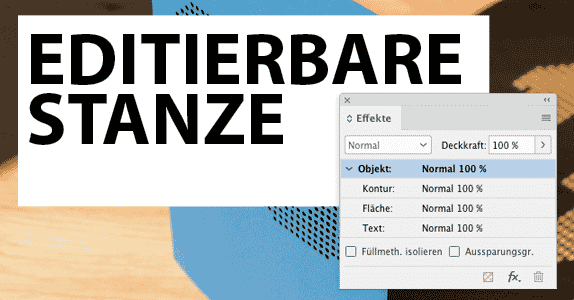 Das Effektebedienfeld in InDesign