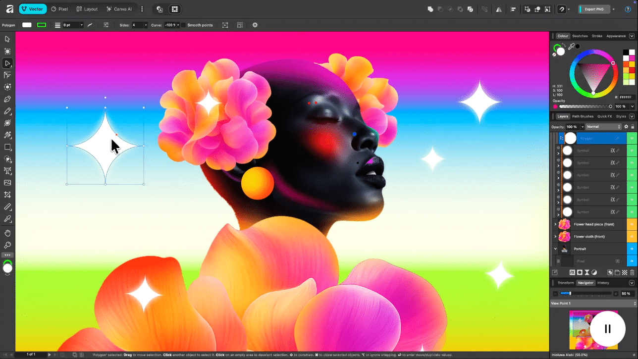 Neue Benutzeroberfläche von Canva Affinity